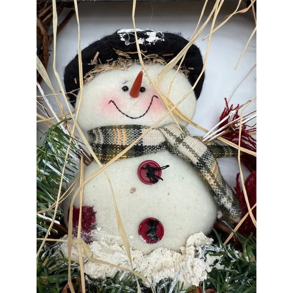Decorative snowman wreath 